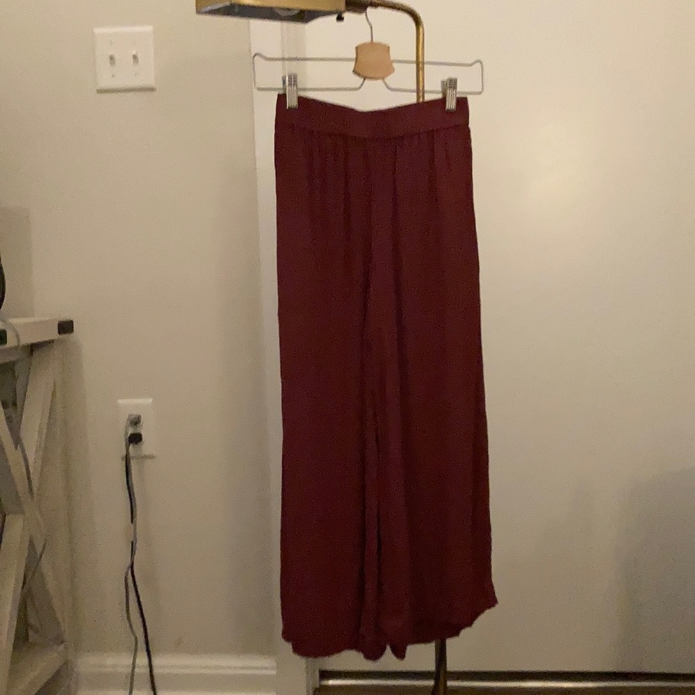Madewell Pull-on Flowy Red Culottes, size XS